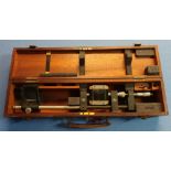 Mahogany cased Bars Parallax Type PB2 Stereo Meter Gauge by Mechanism Ltd Gyro Works Croydon