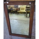 Mahogany rectangular wall mirror (66cm x 96cm)