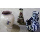 Selection of various Studio pottery ceramics, West German Studio pottery etc