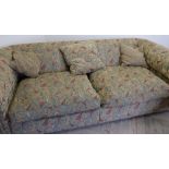 Extremely large Barker & Stonehouse Chesterfield type two seat sofa, with feather filled cushions (