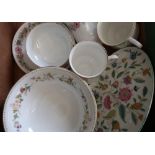 Grafton China Halcyon part tea service, a Wedgwood Mirabelle part tea/breakfast service and a Minton