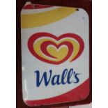 Aluminium rectangular Walls Ice Cream advertising sign (50cm x 70cm)