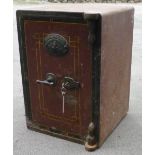 Small Victorian safe complete with key, by Birmingham Safe Co. (35cm x 49cm x 51cm)