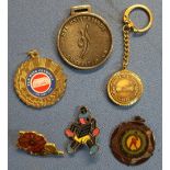 Large quantity of various assorted sporting badges, buttons, lapels, medallions etc