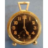 Birmingham 1920 silver hallmarked cased travelling clock