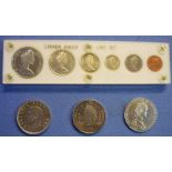 Canada proof coin set and three commemorative coins including Queen Elizabeth The Queen Mother £5