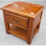 Modern two tier single drawer occasional table (50cm x 40cm x 46cm)