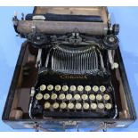 Cased vintage Corona typewriter