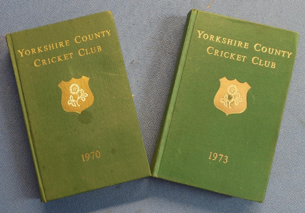 Two Yorkshire county cricket club yearbooks 1970 and 1973