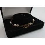 9ct gold and seed pearl necklace