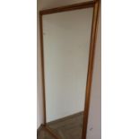 Large gilt framed rectangular wall mirror (85cm x 193cm)