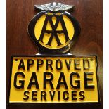 Aluminium AA Approved Garage Services sign