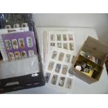 Collection of various vintage stamps, cigarette cards, dress watches, cigarette card albums etc