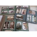 Three albums of postcards containing a large quantity, including some of local interest, Helmsley,