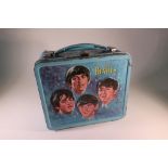 Original The Beatles tin lunchbox complete with thermos type flask, copyright 1965 Nems