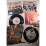 Six 45 RPM singles, Including The Official Beatles Fan Club 7"- Another Christmas Record, The