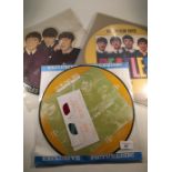 The Beatles - Three picture disc LP records including The British Are Coming 3D record with glasses,