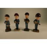 Set of four original The Beatles nodding head figures made in Hong Kong