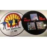 The Beatles Vinyl LP record picture discs - Help (Shell Promo disc) and Live at Shea Stadium 1965 (