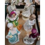 Three Royal Worcester figurines 'A Posy For Mother' No. 1463/7500, 'Grandma's Bonnet' No. 295/9500