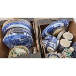 Collection of Copeland Spode Italian pattern blue and white table ware, Cauldon blue and white table