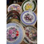 Eleven Royal Horticultural Society 'Chelsea Flower Show' plates predominantly Royal Doulton, and a