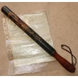 William IV painted police/constabulary truncheon with lacquered detail, painted crown and WR