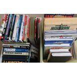 Collection of books relating to Aeroplanes and Flying including military interest, (two boxes)