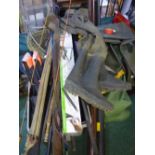 Fishing equipment - six various landing nets, four pairs of thigh waders, Daiwa Whisker fly