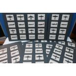 Quantity of various aircraft silhouette identification training cards