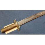 American Confederate brass hilt bayonet (with no bayonet slot, circa 1860) (overall length 65cm)