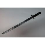 1915 Enfield type bayonet with 16 3/4 inch blade with single fuller, stamped with various marks