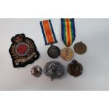 WWI war medal awarded to 203723 PTE. J. Lindley L.N.LAN.R, victory medal awarded to 75010 SPR. H.