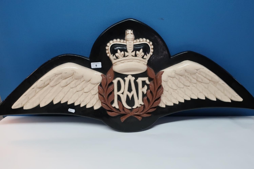 Composite RAF crest wall plaque (width 110cm)