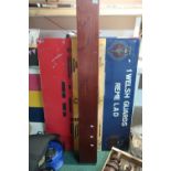 Rectangular wooden rifle type box with hinged top (18cm x 150cm x 13cm)