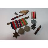 WWI group of medals comprising of 39-45 Star War and Defence medal, another Defence medal with