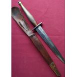 Scarce Wilkinson Sword Fairbairn-Sykes commando fighting knife, American private purchase, with 7