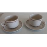 Large quantity of Churchill Sampsonite catering ware coffee cups, saucers and plates