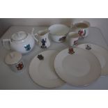 A collection of W H Goss crested china including a model of an ancient bronze crochon with