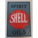 Reproduction cast metal Shell Spirit and Oil sign (20cm x 30cm)