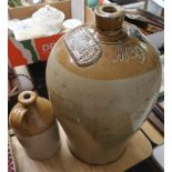 Large stoneware 4 gallon flagon with merchants plaque for Windles & Co. Spirit Merchants