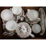 Wedgwood rose pattern part tea service, Tea Goode & Co. cups and saucers, Victorian part tea service
