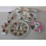 Collection of crested China including Swann model of Tommy and his machine gun with Northallerton