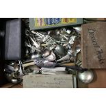 Large quantity of EPNS, chrome and stainless cutlery, some boxed