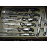 Leather case Solingen Classic Profiline Mayer carving knife and a set of steak knifes & forks