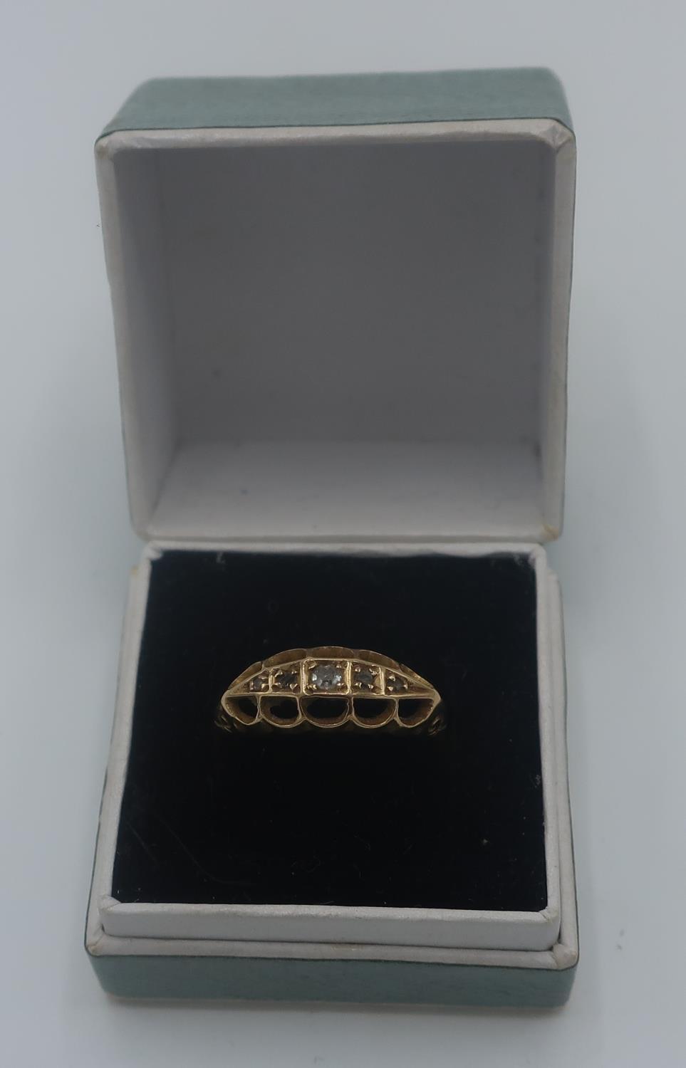 Victorian 18ct gold 5 stone set dress ring