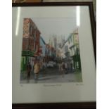 Robin Storey "Between the Showers Petergate", limited edition print signed, titled and numbered 2/75