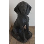 Large composite figure of a seated dog (59cm)