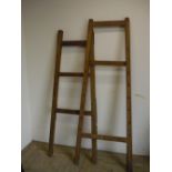 Early 20th Century oak easel and similar beech easel