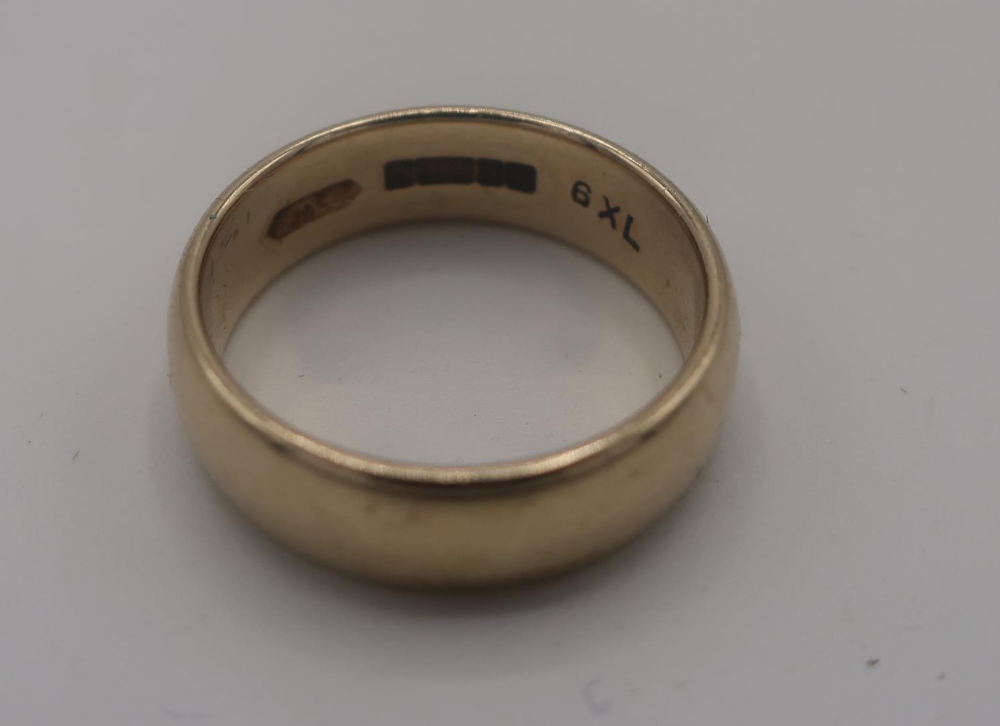 Two 9ct hallmarked gold wedding bands, one cut, 6.5g - Image 3 of 4